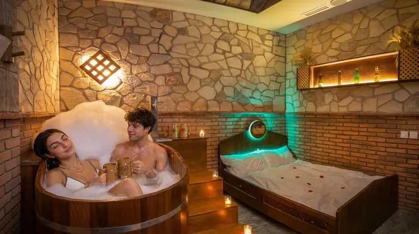 Sala privada VIP do Beer Spa